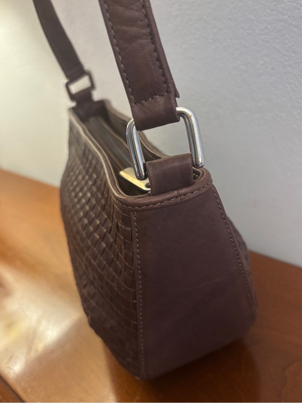 Bags by Pinky Genuine Leather Woven Shoulder Bag Bundle - Tan + Brown - Picture 11 of 16